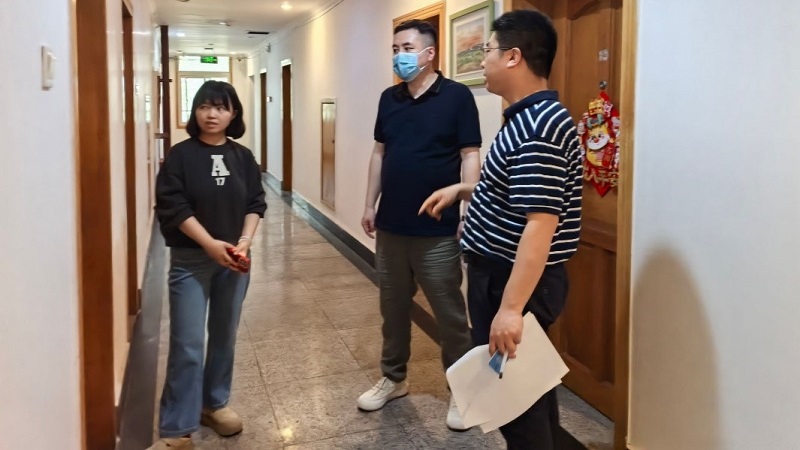 国际处留学生事务管理中心开展五一节前留学生宿舍安全检查